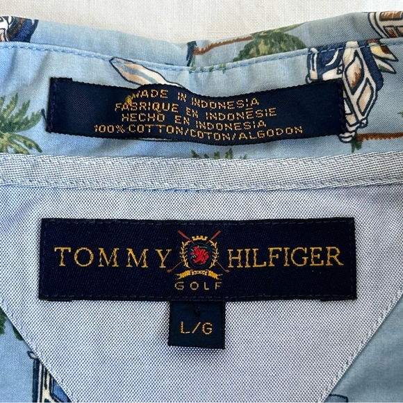 Tommy Hilfiger Hawaiian Surf Board Novelty Print Button Down Shirt - Picture 8 of 13